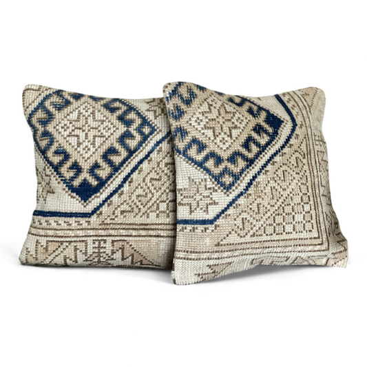 Vintage Turkish Rug Pillow | Alphie Collection (Pair)