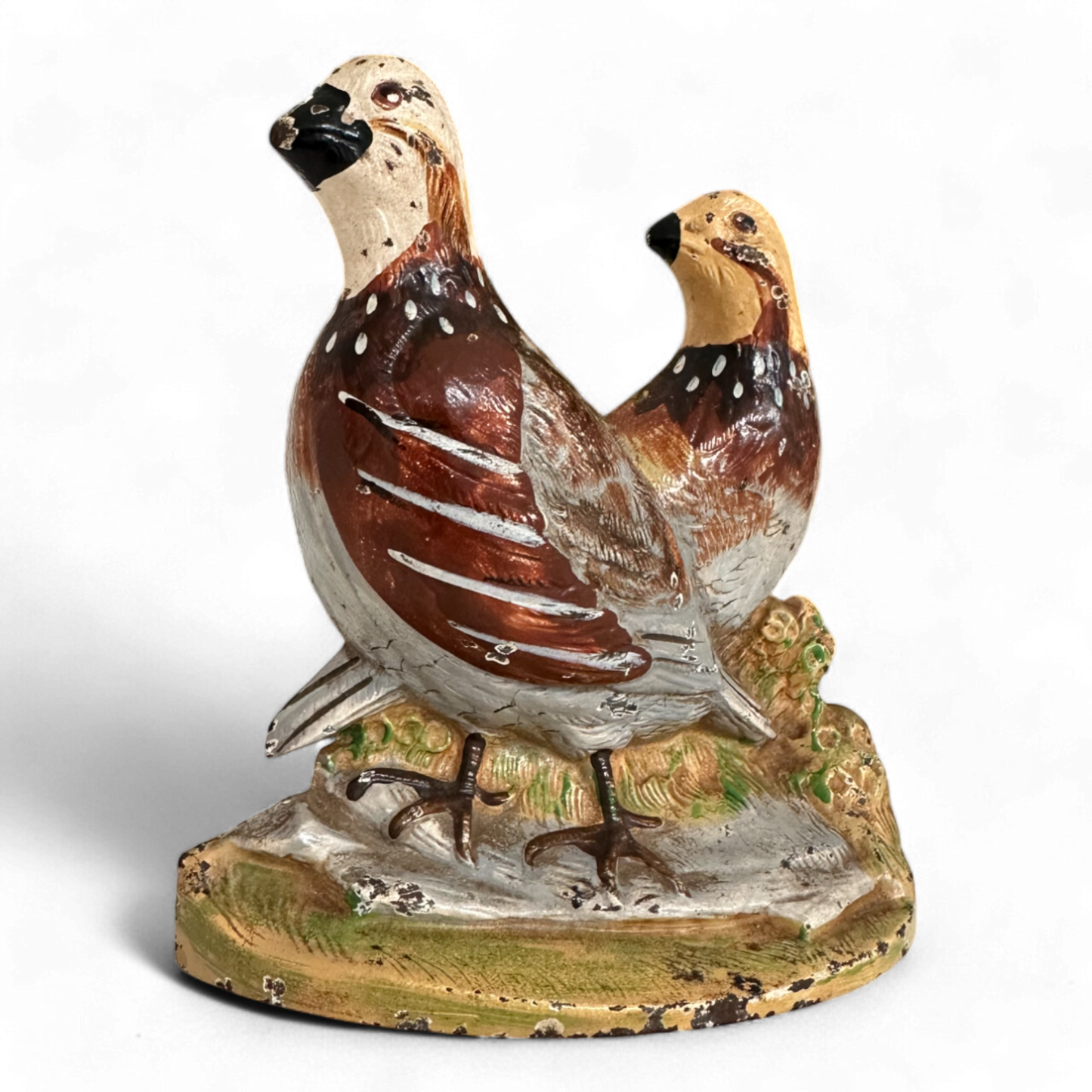 Rare Hubley Double Quail Bookend