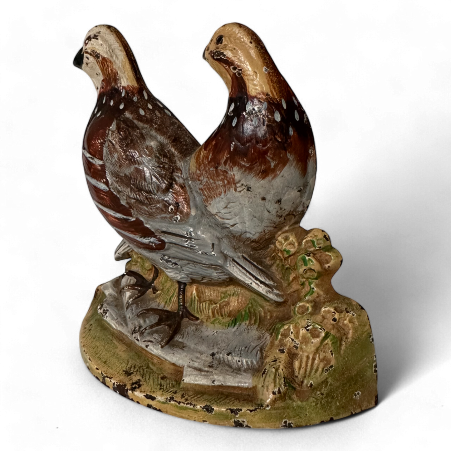 Rare Hubley Double Quail Bookend