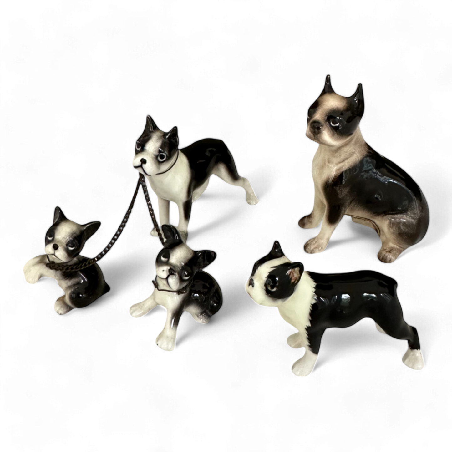 Collection of Boston Terriers Including Hagen Rennaker Pedigree #1008