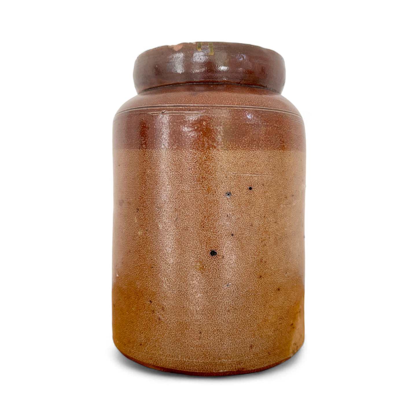 Large Rust-Colored Stoneware Crock