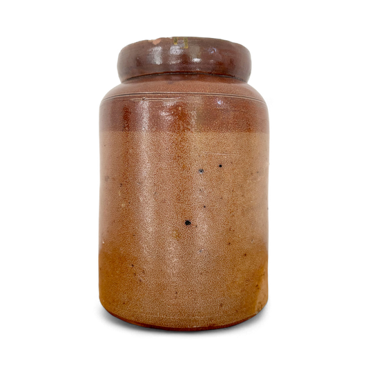 Large Rust-Colored Stoneware Crock