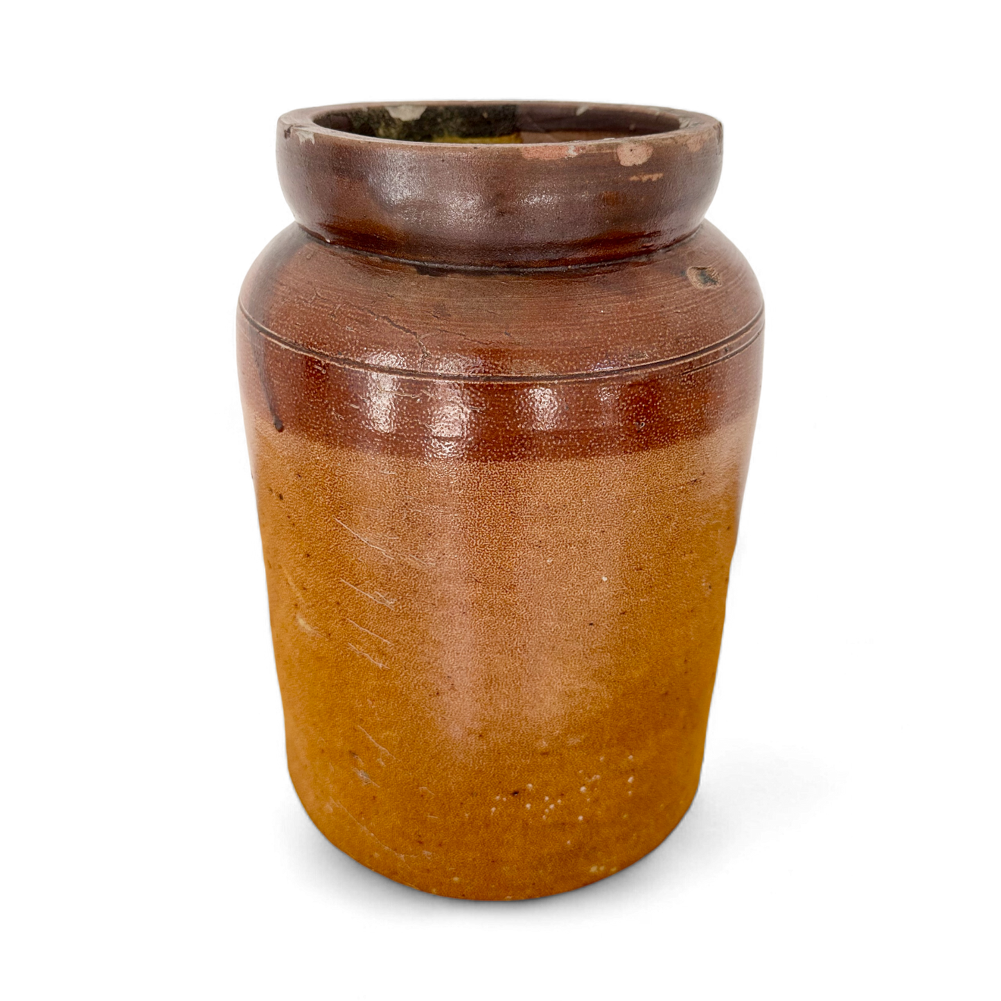 Large Rust-Colored Stoneware Crock