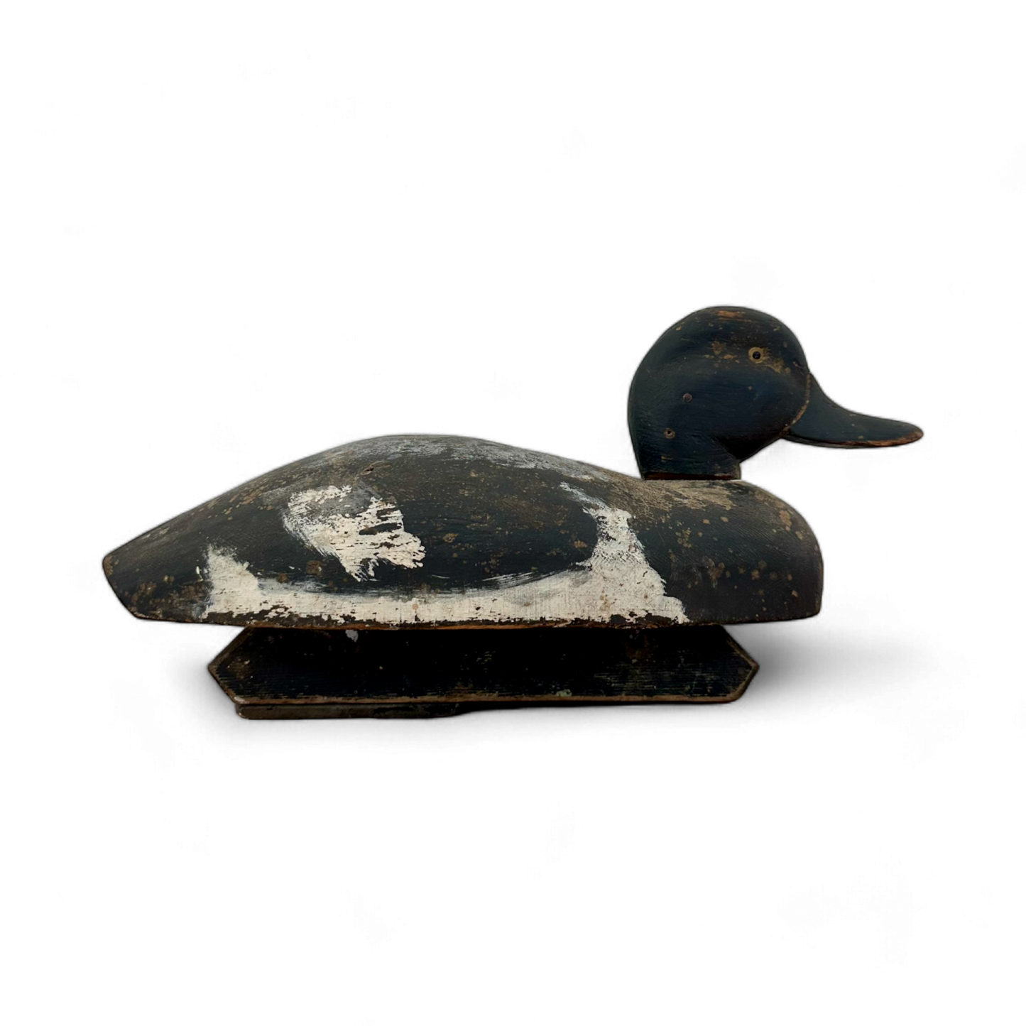 Vintage Black and White Duck Decoy