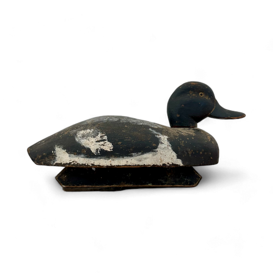 Vintage Black and White Duck Decoy