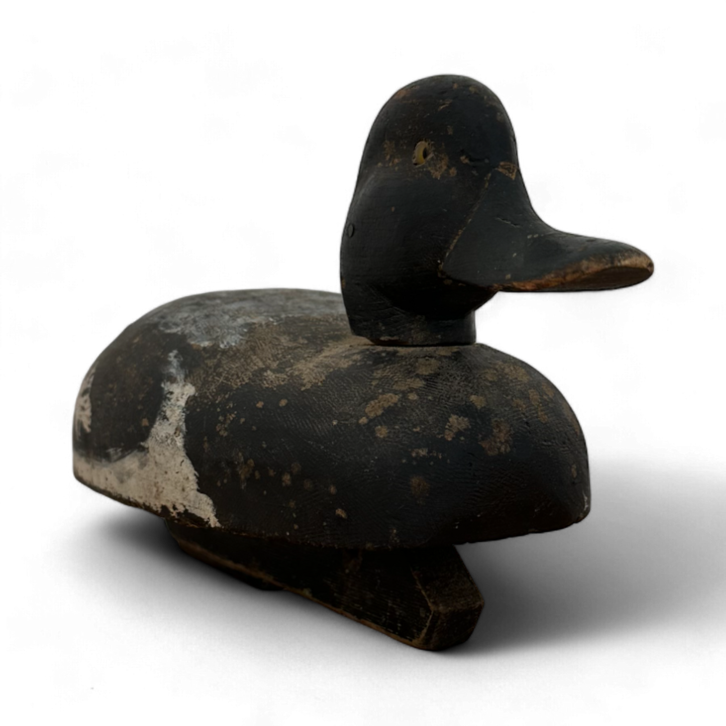 Vintage Black and White Duck Decoy