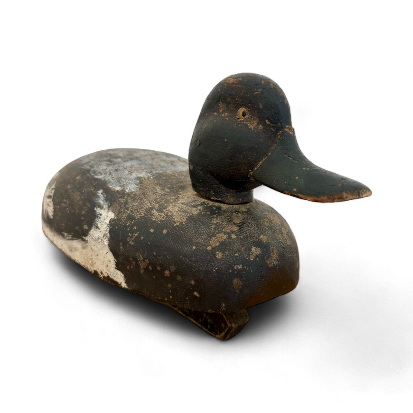 Vintage Black and White Duck Decoy