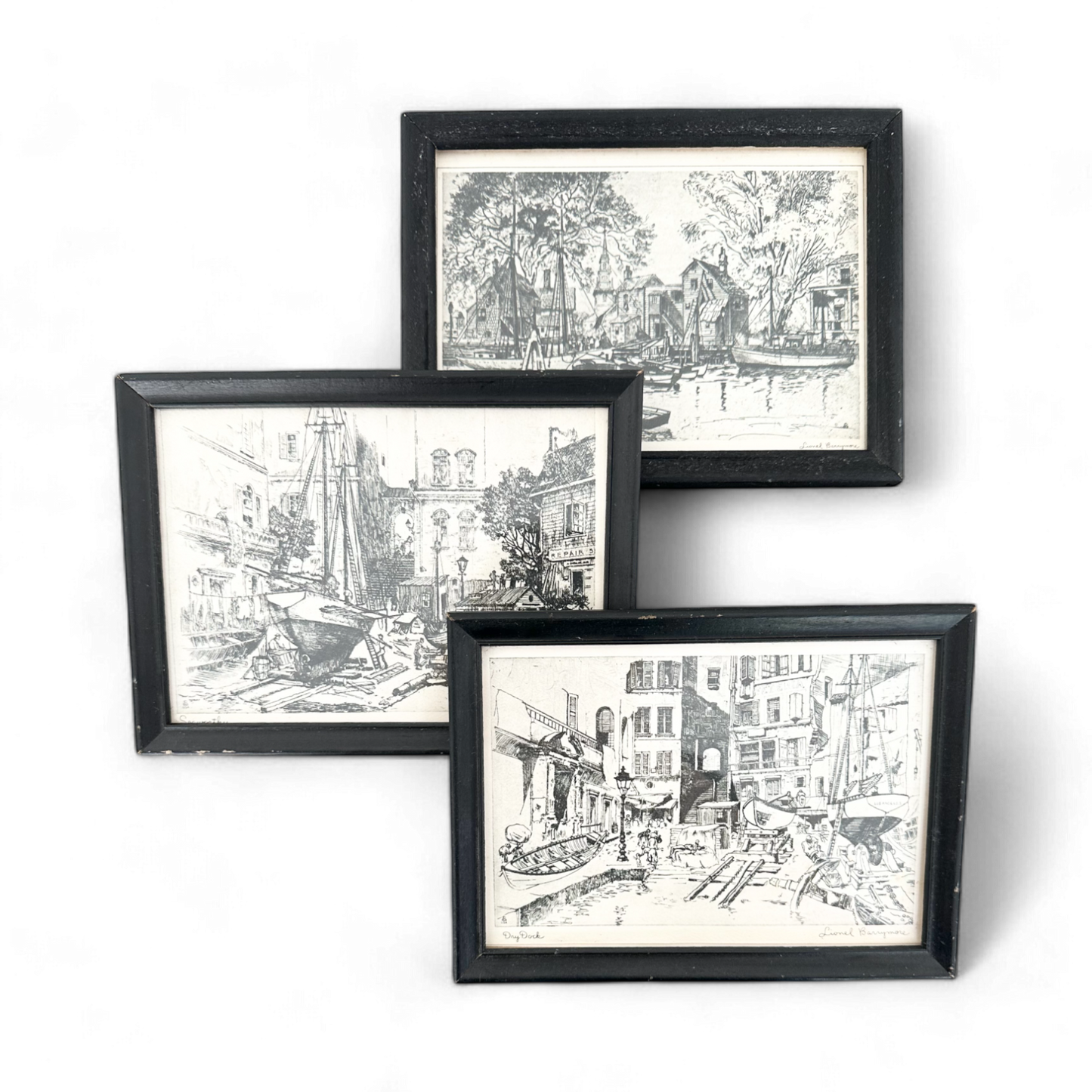 Lionel Barrymore Miniatures, Set of Three