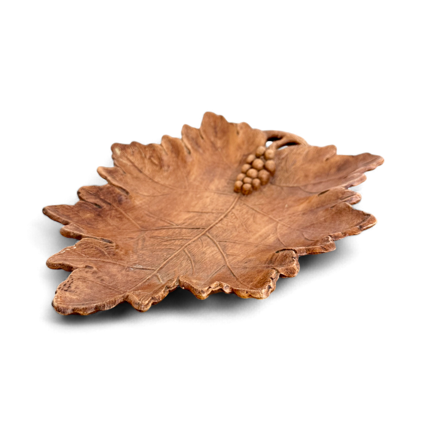 Vintage Faux Bois Grape Leaf Vide-Poche