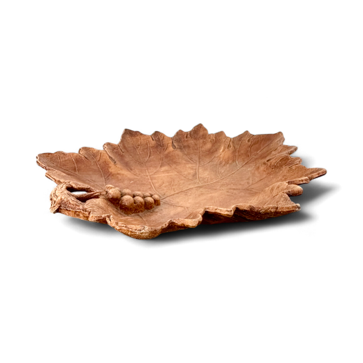 Vintage Faux Bois Grape Leaf Vide-Poche