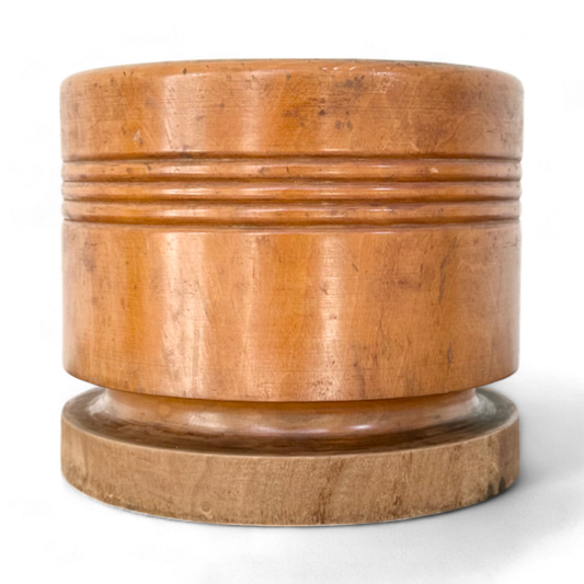 Antique English Turned Wood Mortar