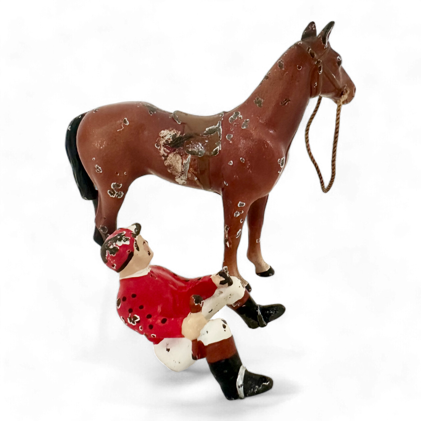 Rare Antique Hubley Horse Jockey