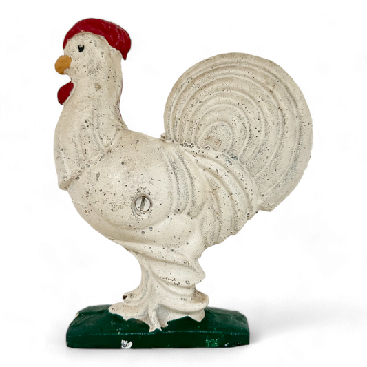 White Rooster Door Stop