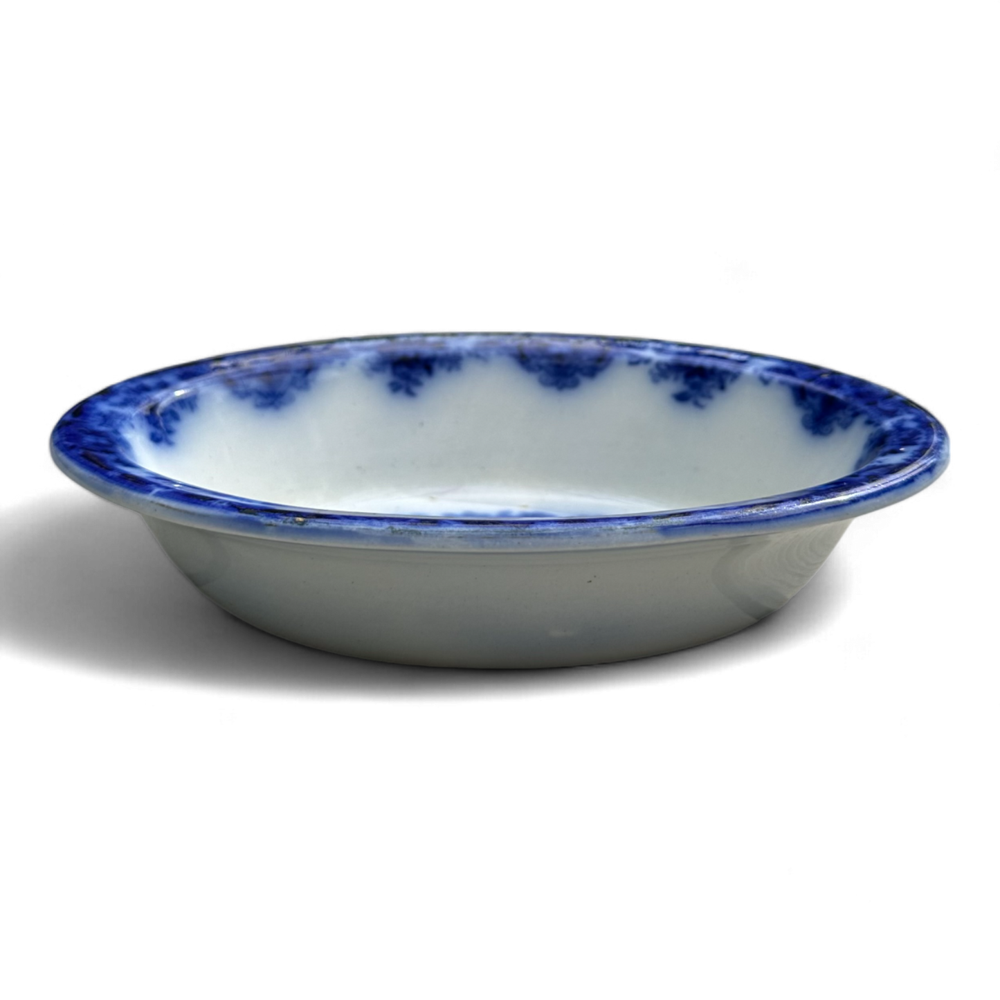 Antique English Blue Flow Bowl by T. Till & Sons