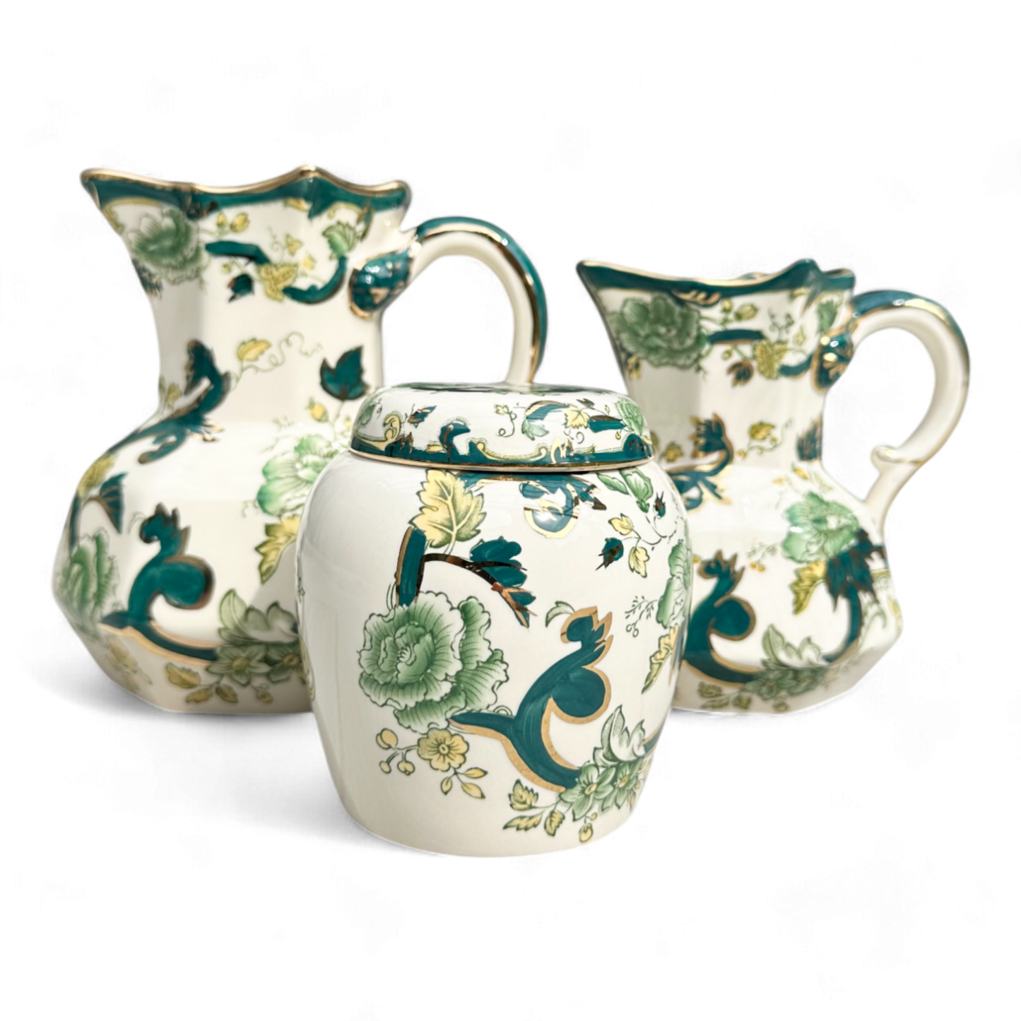 Mason's Ironstone Hydra Jugs or Pitcher & Jar in Chartreuse