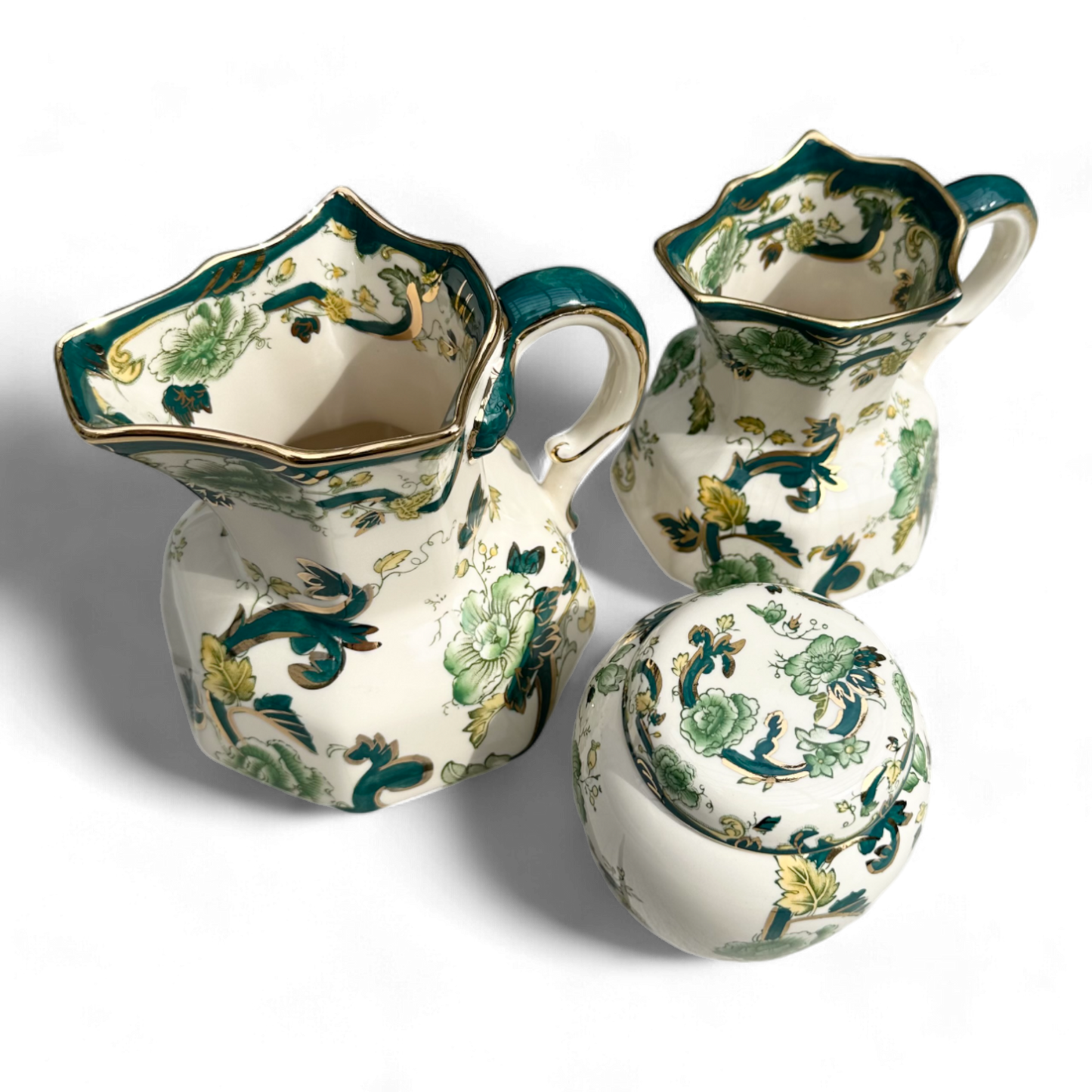 Mason's Ironstone Hydra Jugs or Pitcher & Jar in Chartreuse