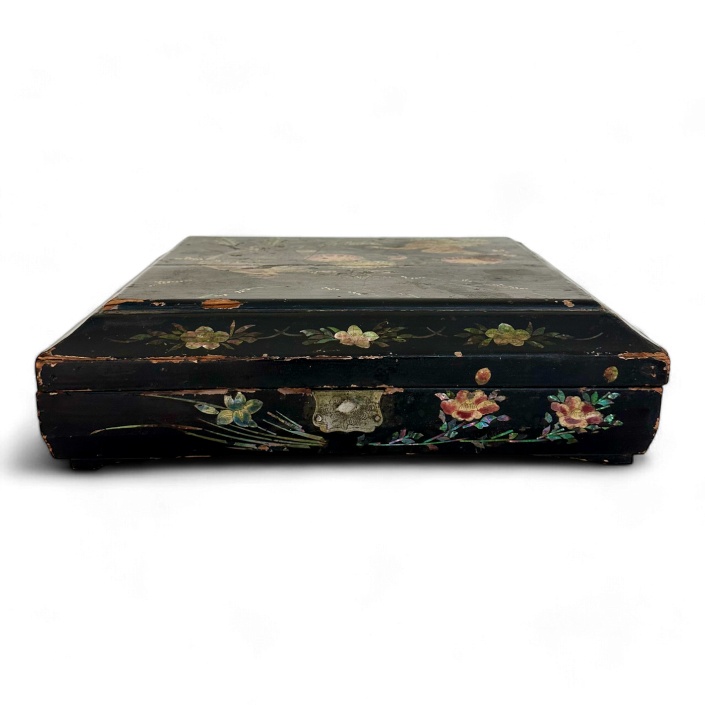 Victorian Japanese Black Lacquer Jewelry Box