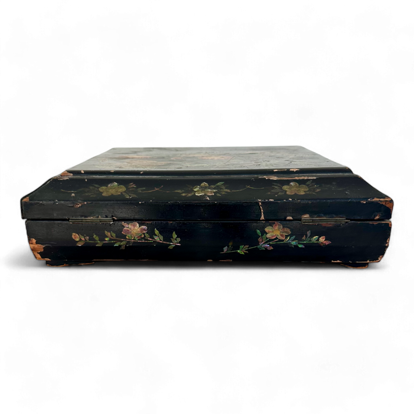 Victorian Japanese Black Lacquer Jewelry Box