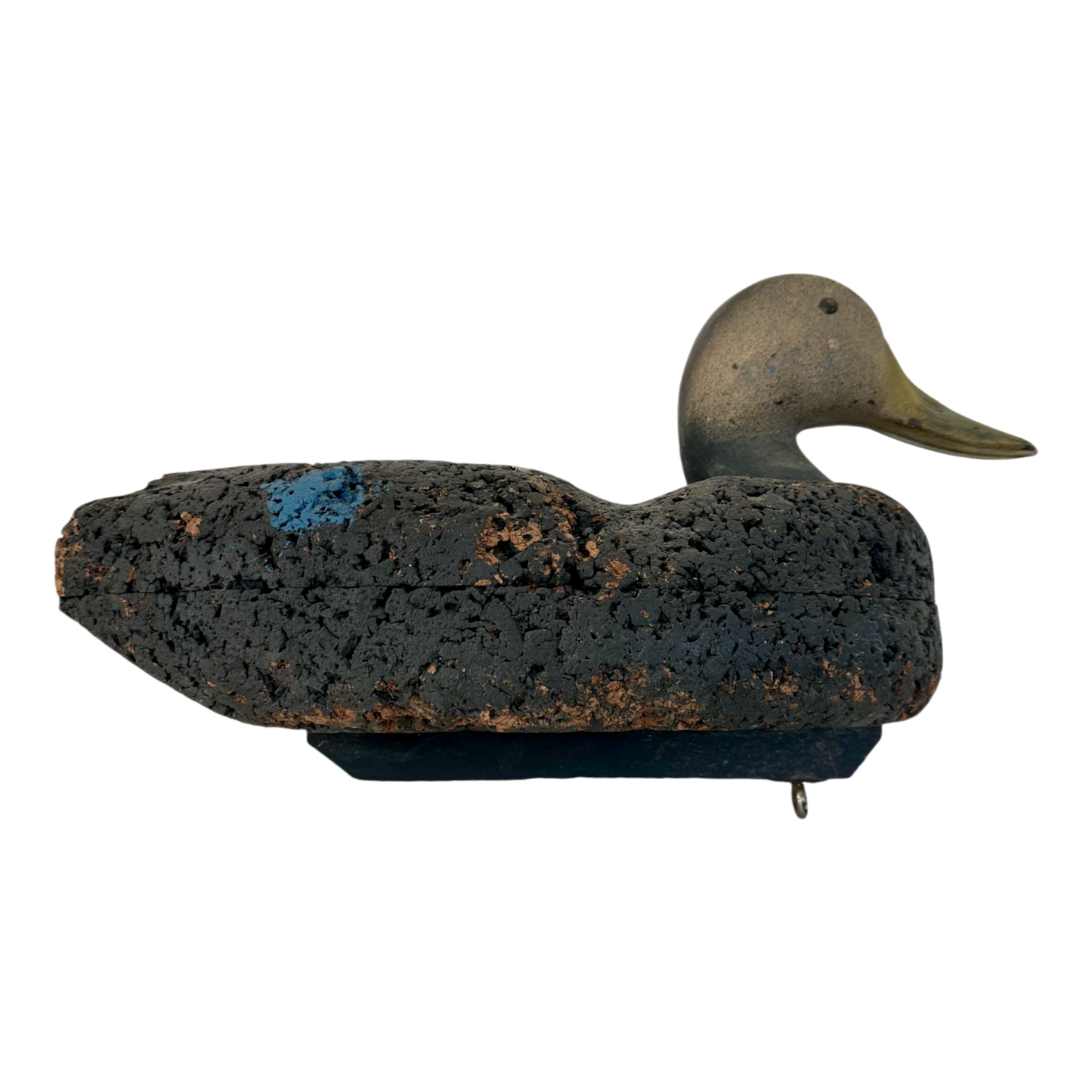 Large Black Cork Duck Decoy