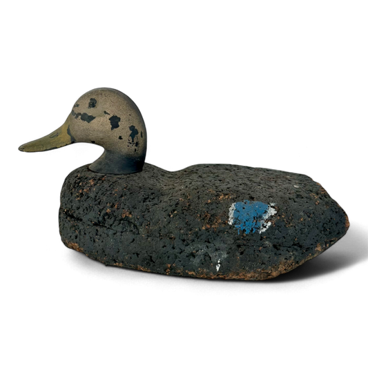 Large Black Cork Duck Decoy