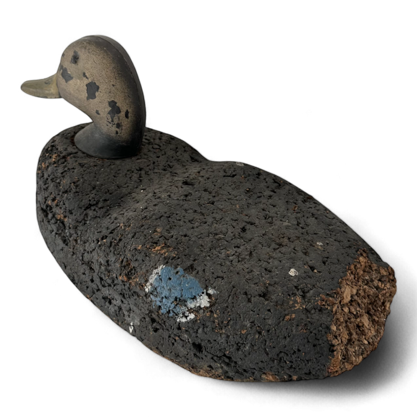 Large Black Cork Duck Decoy