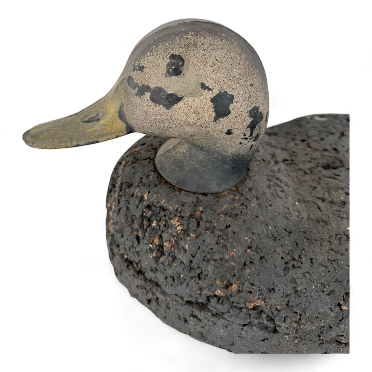 Large Black Cork Duck Decoy