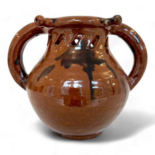 Contemporary Redware Urn with Handles