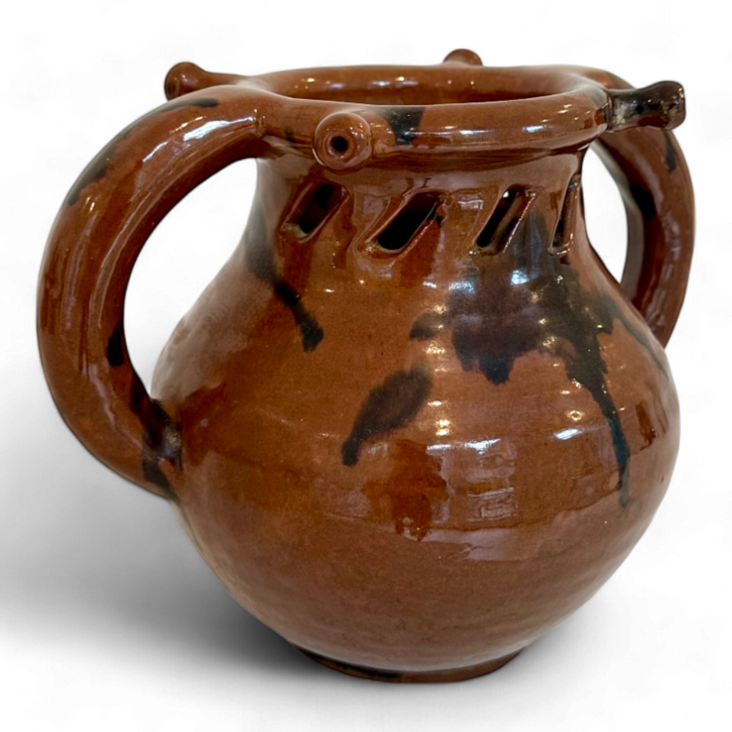 Contemporary Redware Urn with Handles